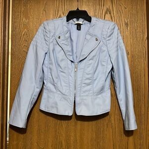 White House Black Market Light Blue Blazer with Peplum bottom